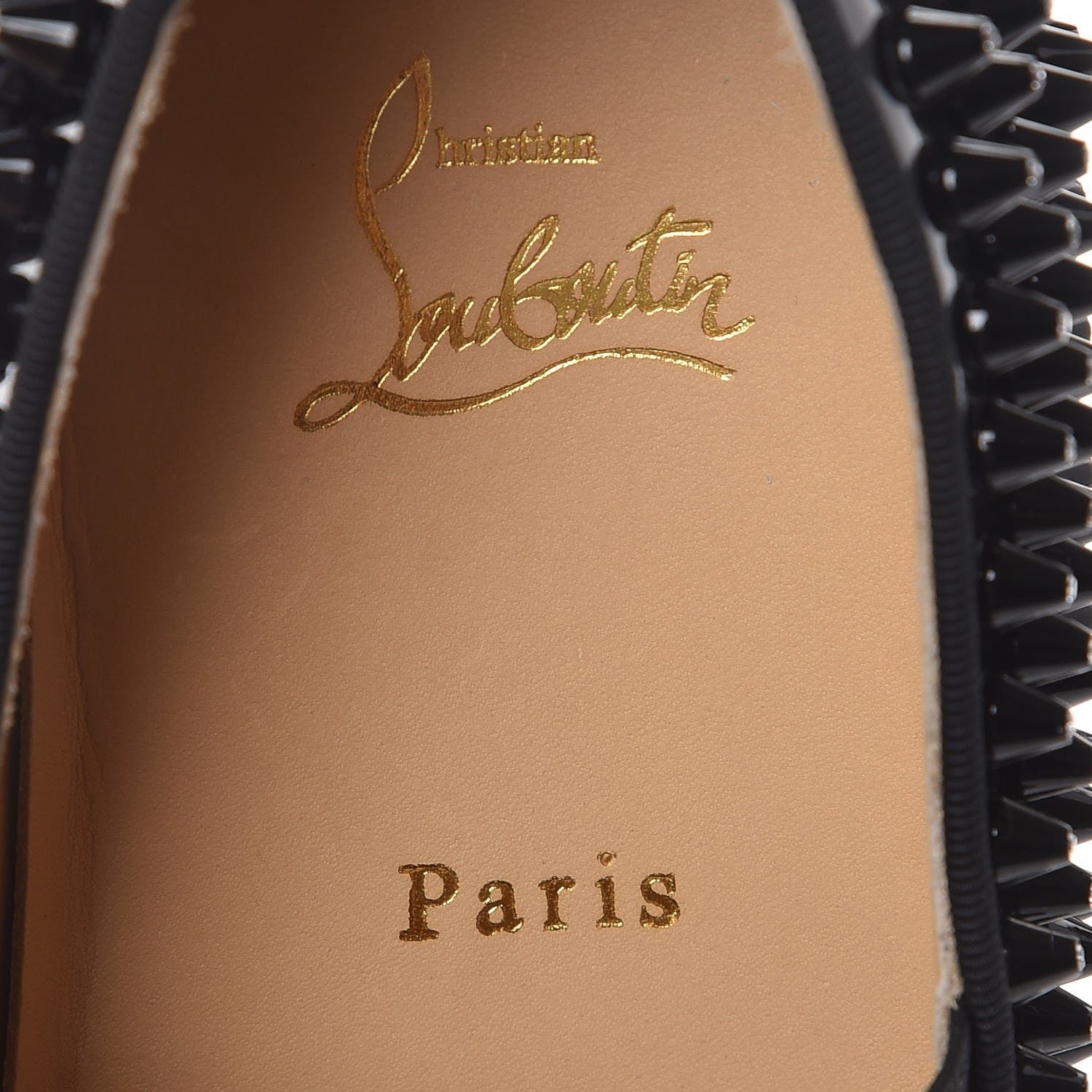 Christian Louboutin Mens Patent Spikes Galactokai Flat 40 Black 8 of 11