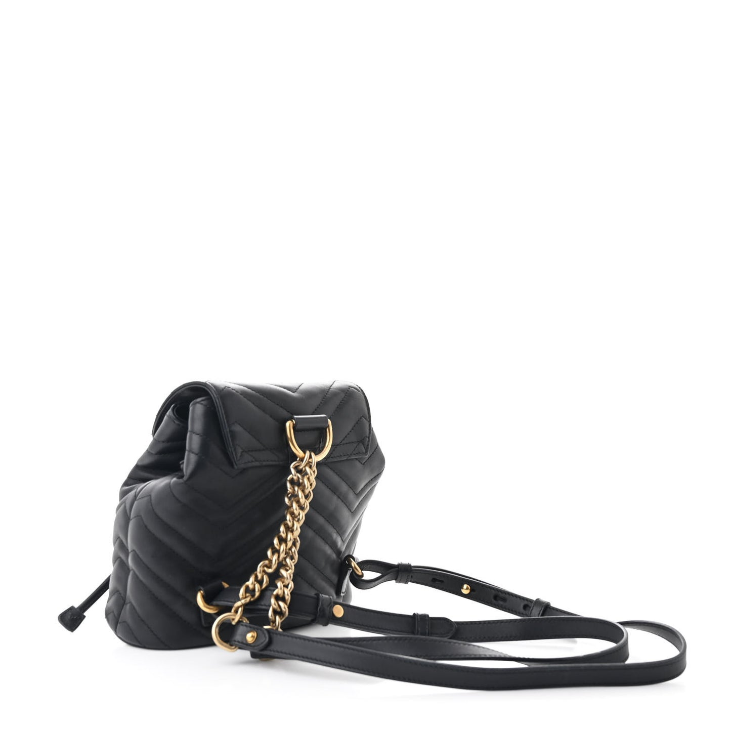 Calfskin Matelasse GG Marmont Flap Backpack Black