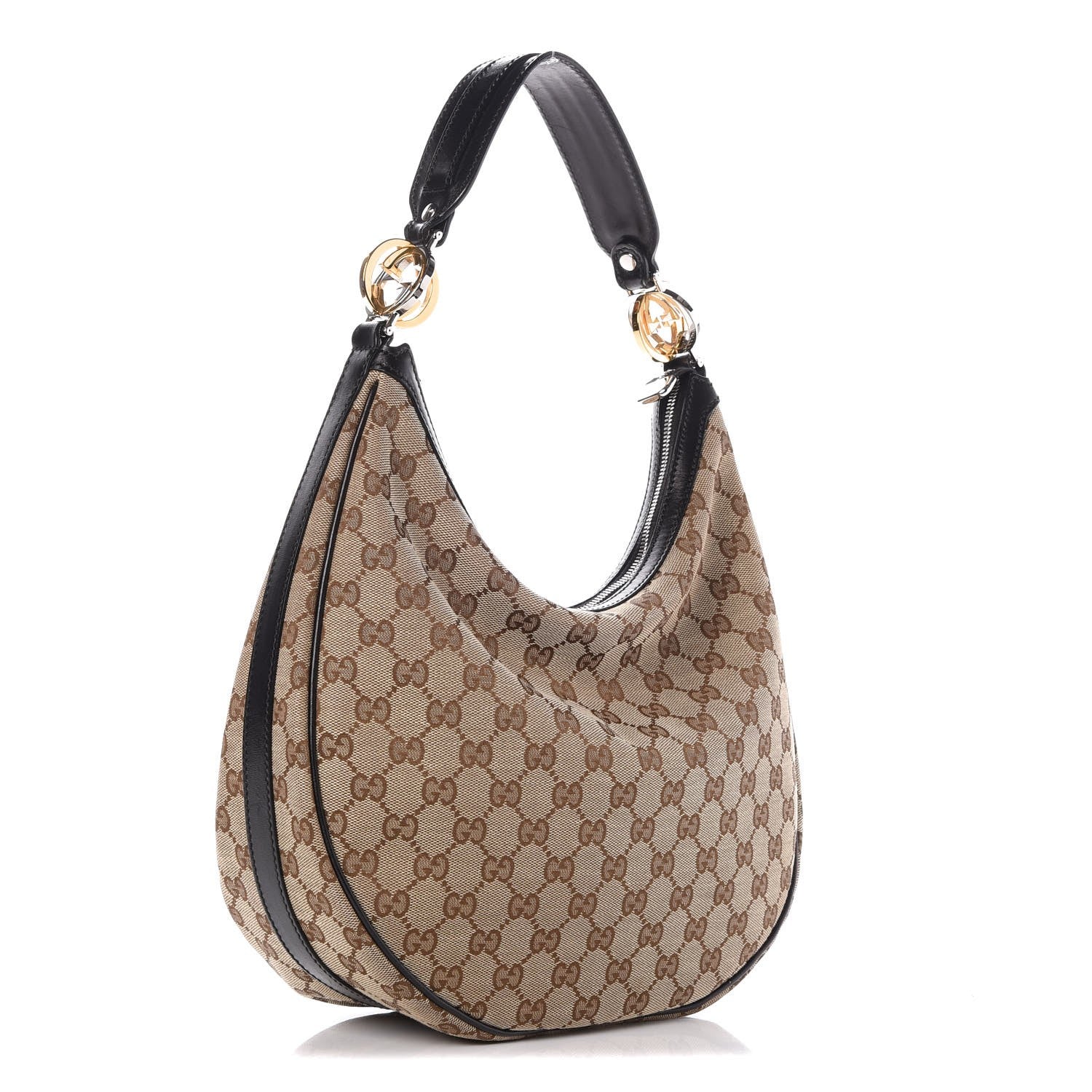 Gucci Monogram Medium GG Twins Hobo Black 3 of 7