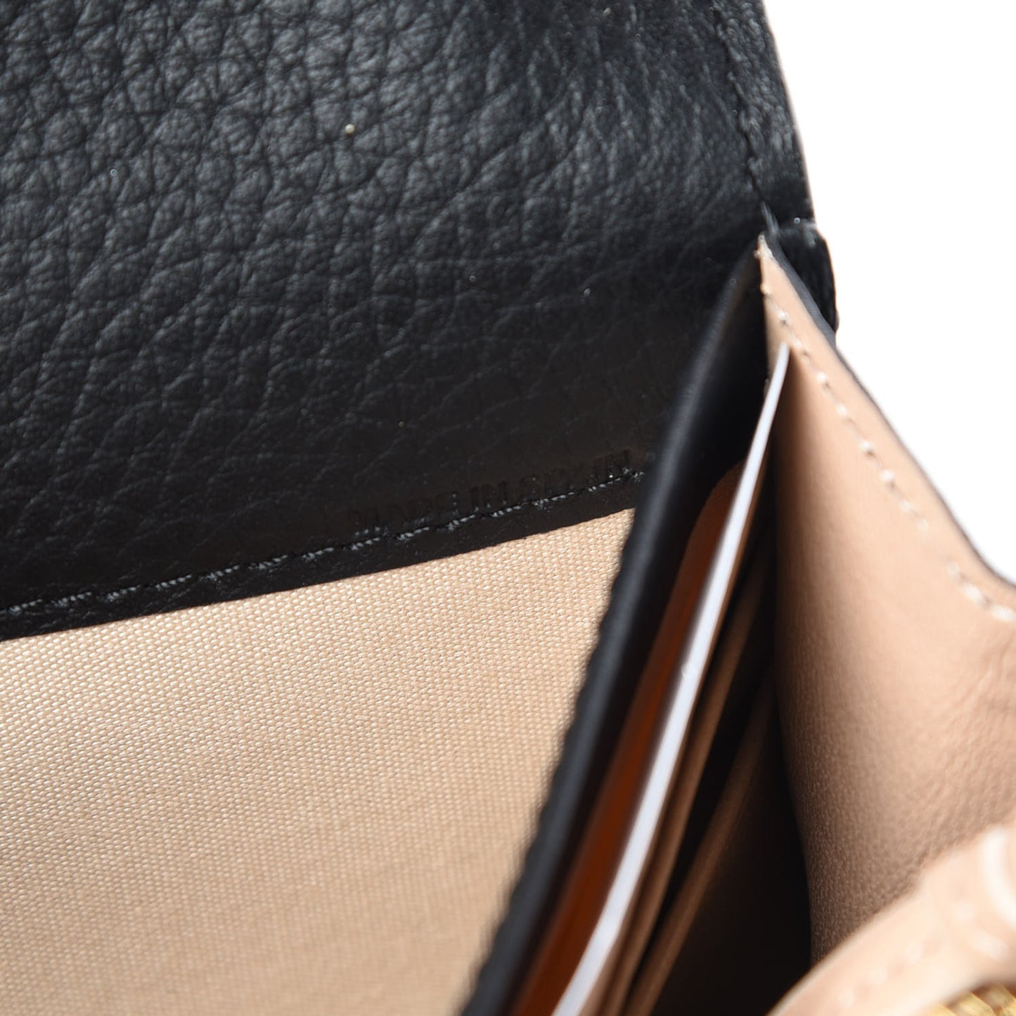 Calfskin Alphabet Long Wallet Black