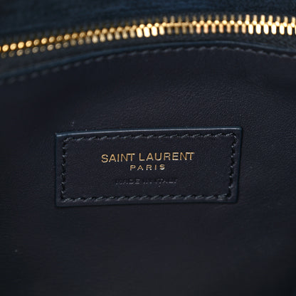 Saint Laurent Supple Calfskin Large Le 5 A 7 Soft Hobo Bleu Abysse 6 of 11