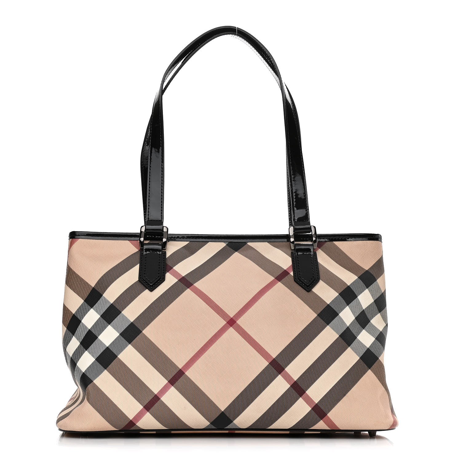 Burberry Supernova Check Small Nickie Tote Black 1 of 9