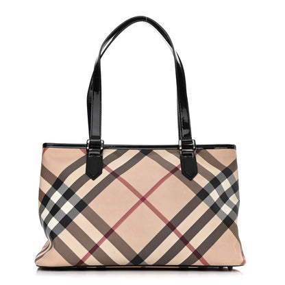 Burberry Supernova Check Small Nickie Tote Black 1 of 9