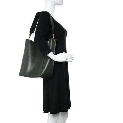 Celine Supersoft Calfskin Sangle Bucket Bag Bottle Green 2 of 9