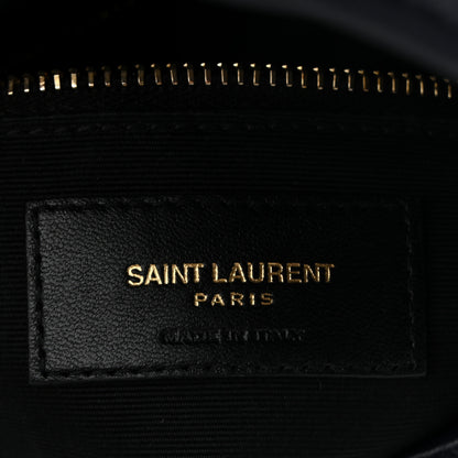 Saint Laurent Canvas Quilted Toy Loulou Puffer Monogram Chain Satchel Deep Marine 6 of 10