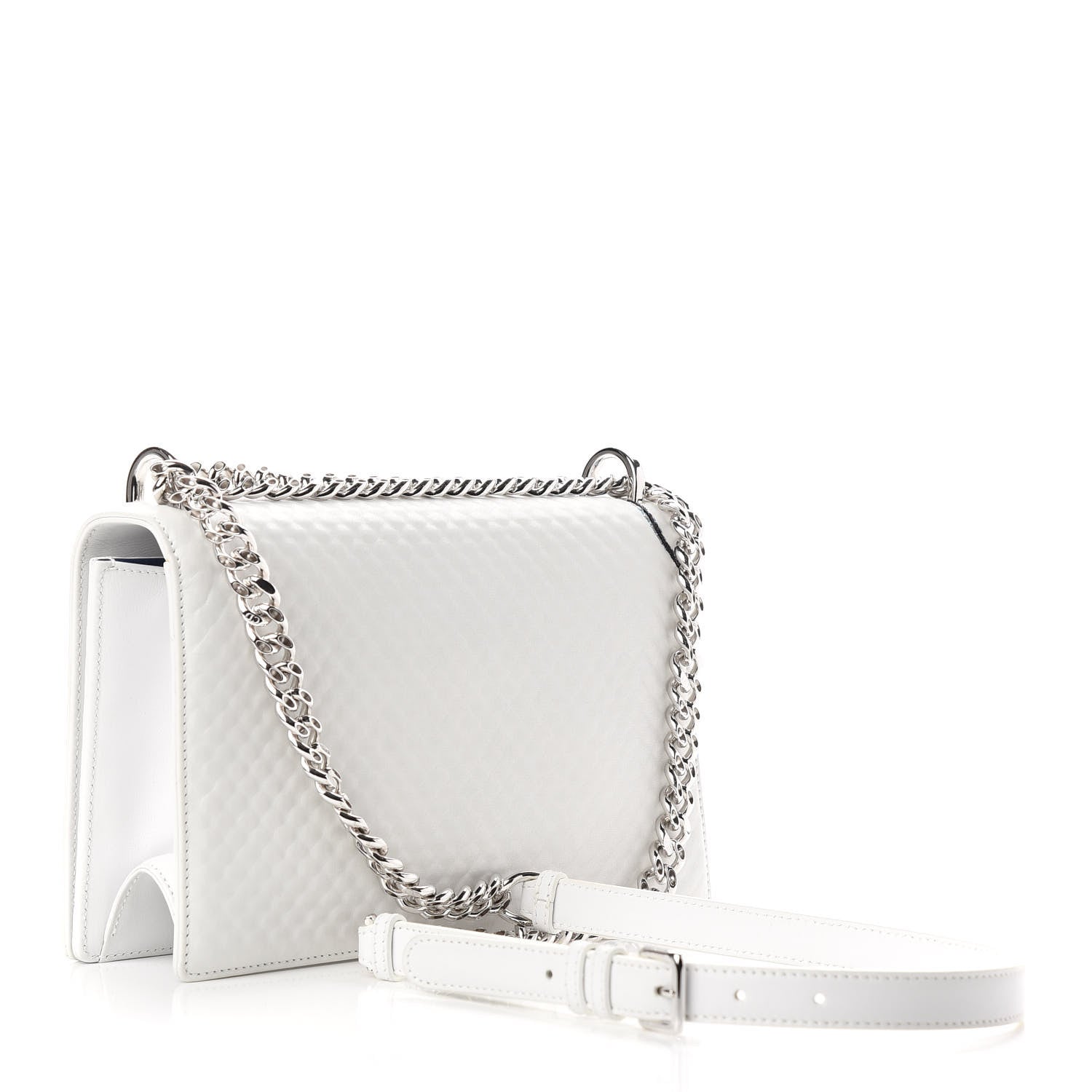 Christian Dior Lambskin Quilted Embroidered Small Diorama Flap Bag Off White 3 of 10