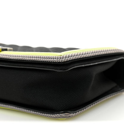 Chanel Canvas Quilted New Medium Fluo Boy Flap Black Grey Yellow 11 of 12