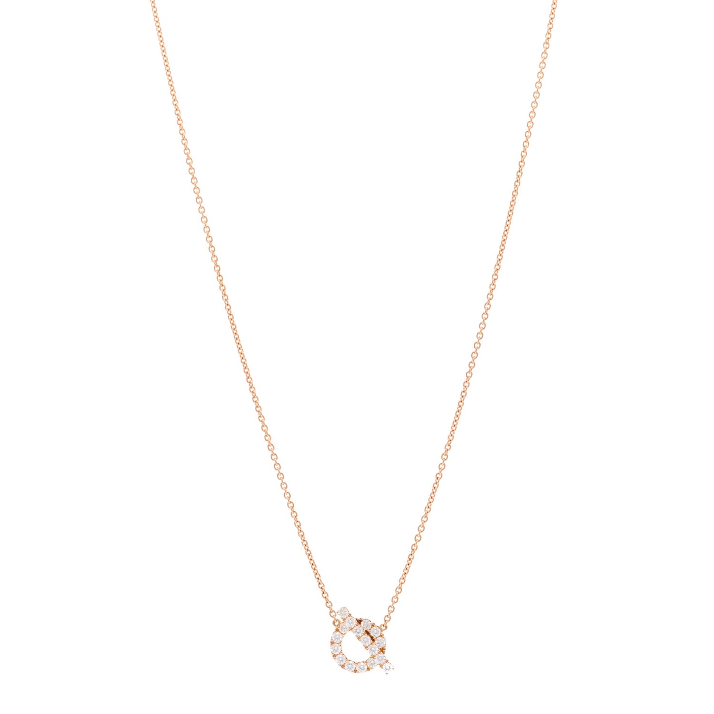 18K Rose Gold Diamond Finesse Pendant Necklace