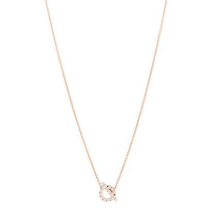 Hermes 18K Rose Gold Diamond Finesse Pendant Necklace 1 of 6