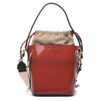 Chloe Patent Calfskin Small Roy Bucket Bag Earthy Red 1 of 11