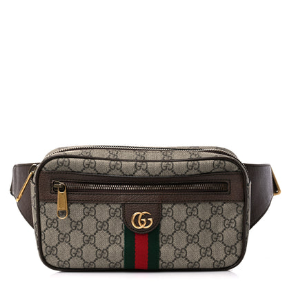 Gucci Soft GG Supreme Monogram Medium Ophidia Belt Bag Dark Brown 1 of 16