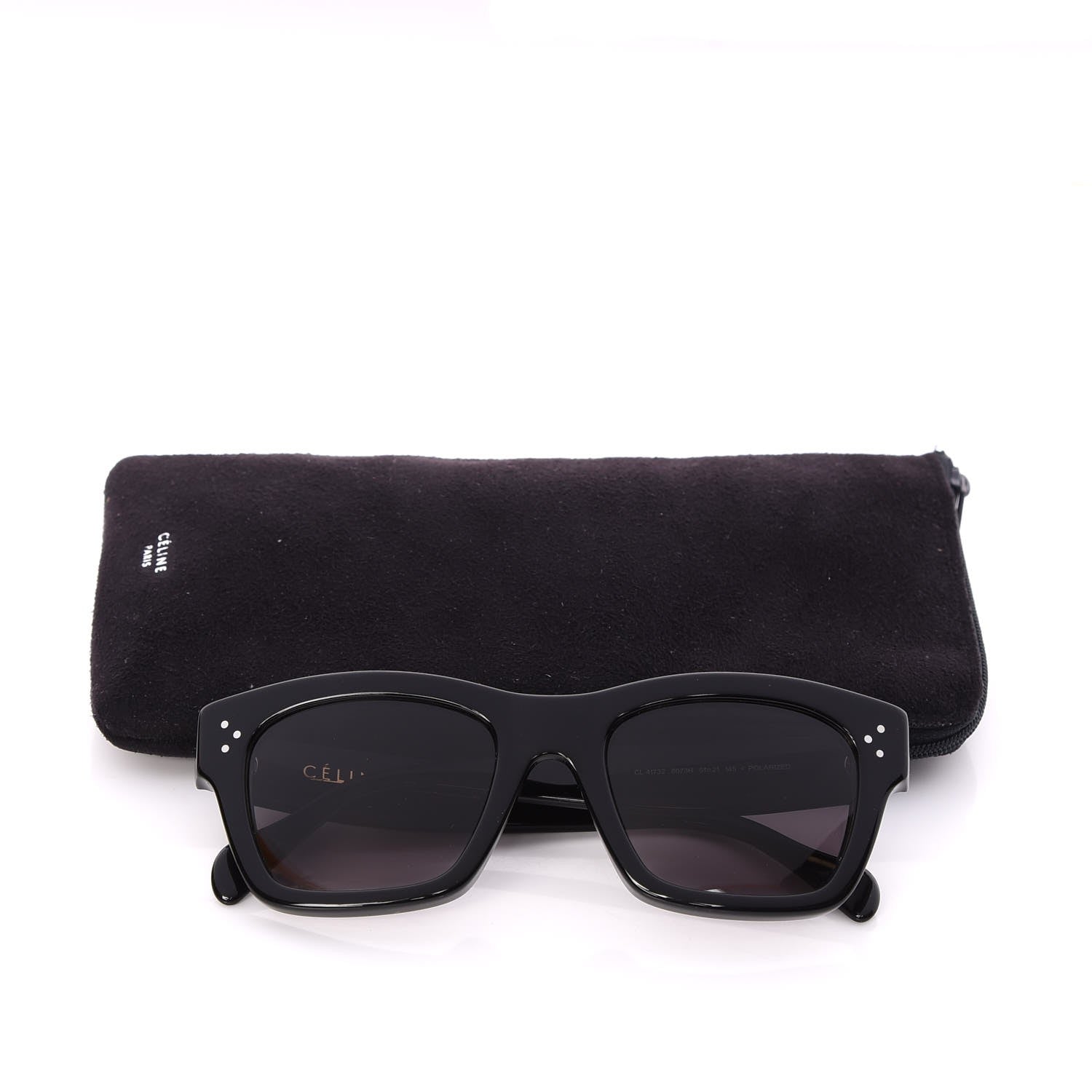 Celine Polarized Sunglasses CL 41732 Black 265855 – FASHIONPHILE