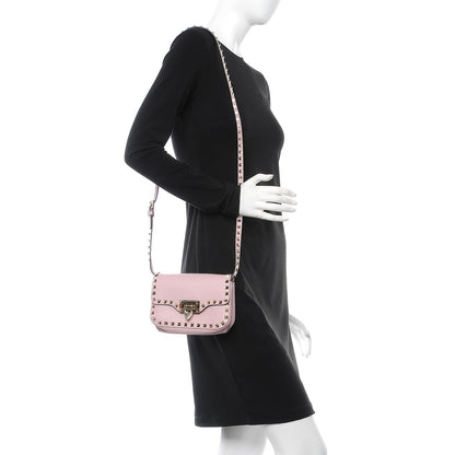 Valentino Garavani Vitello Mini Rockstud Flap Saddle Crossbody Bag Water Rose 2 of 6