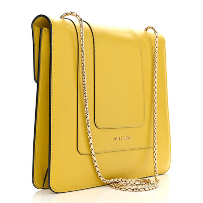 Bulgari Calfskin Serpenti Forever Shoulder Bag Yellow 3 of 14