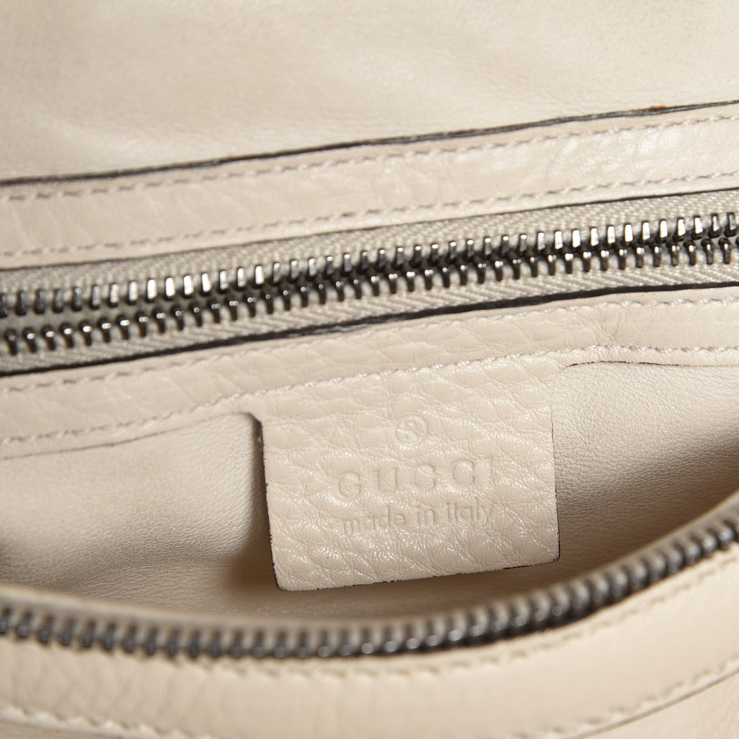 Pebbled Calfskin Medium Icon Bit Shoulder Bag Ivory