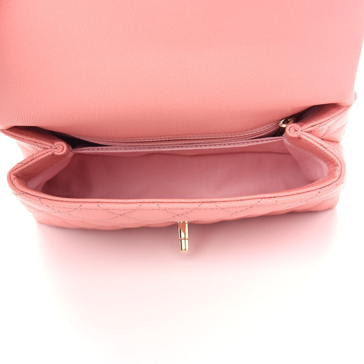 Caviar Quilted Mini Coco Handle Flap Pink
