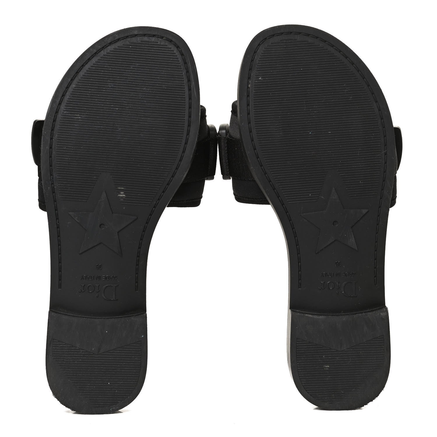 Christian Dior Technical Stretch Fabric Camouflage Dio(r)evolution Slide Sandals 36 Black Military 7 of 11