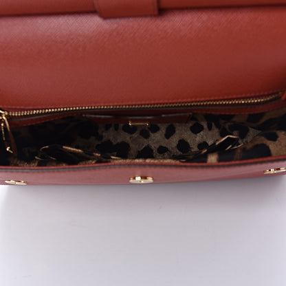 Dolce & Gabbana Dauphine Large Miss Sicily Satchel Dark Orange 5 of 10