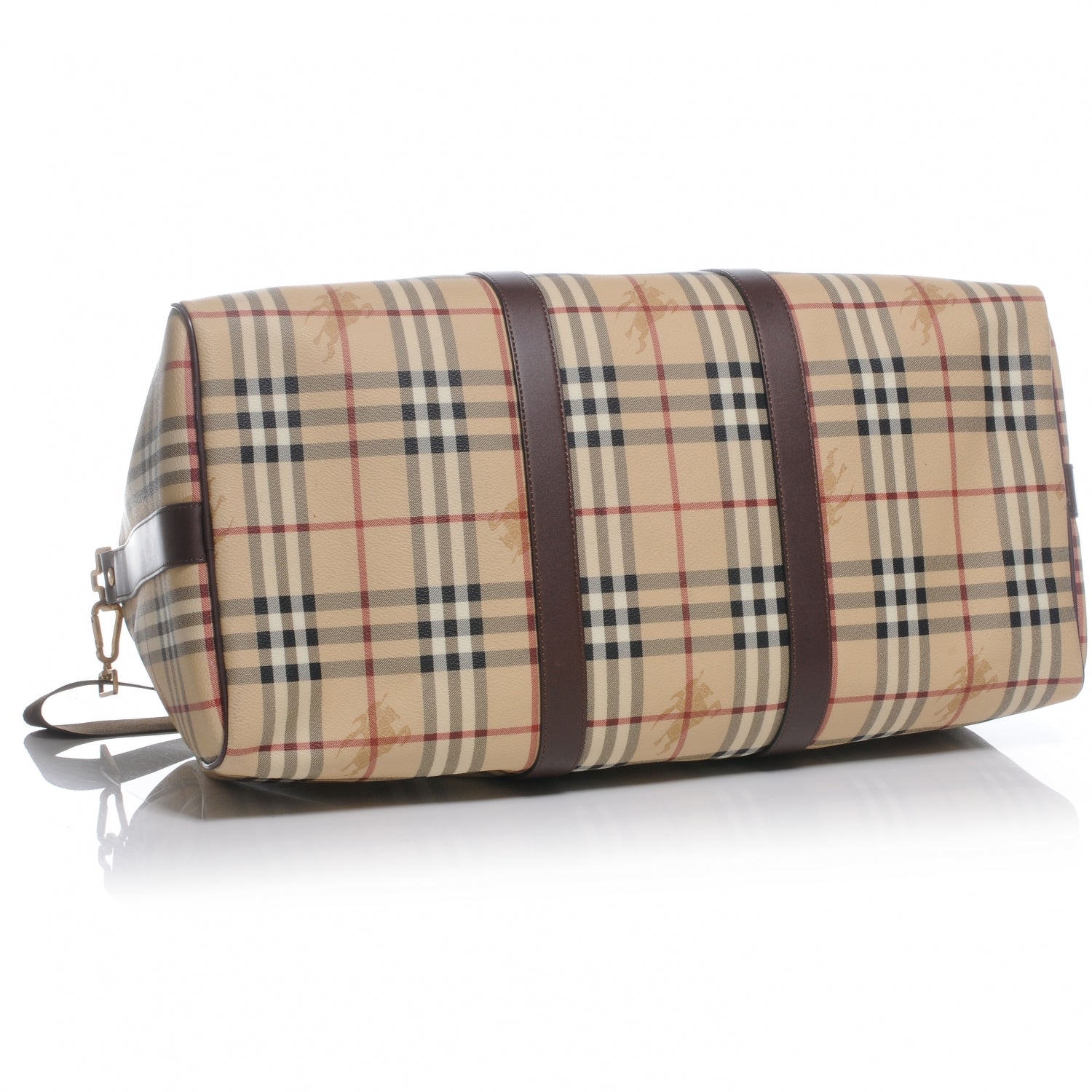 Burberry Haymarket Check Duffle Bag Brown 4 of 7