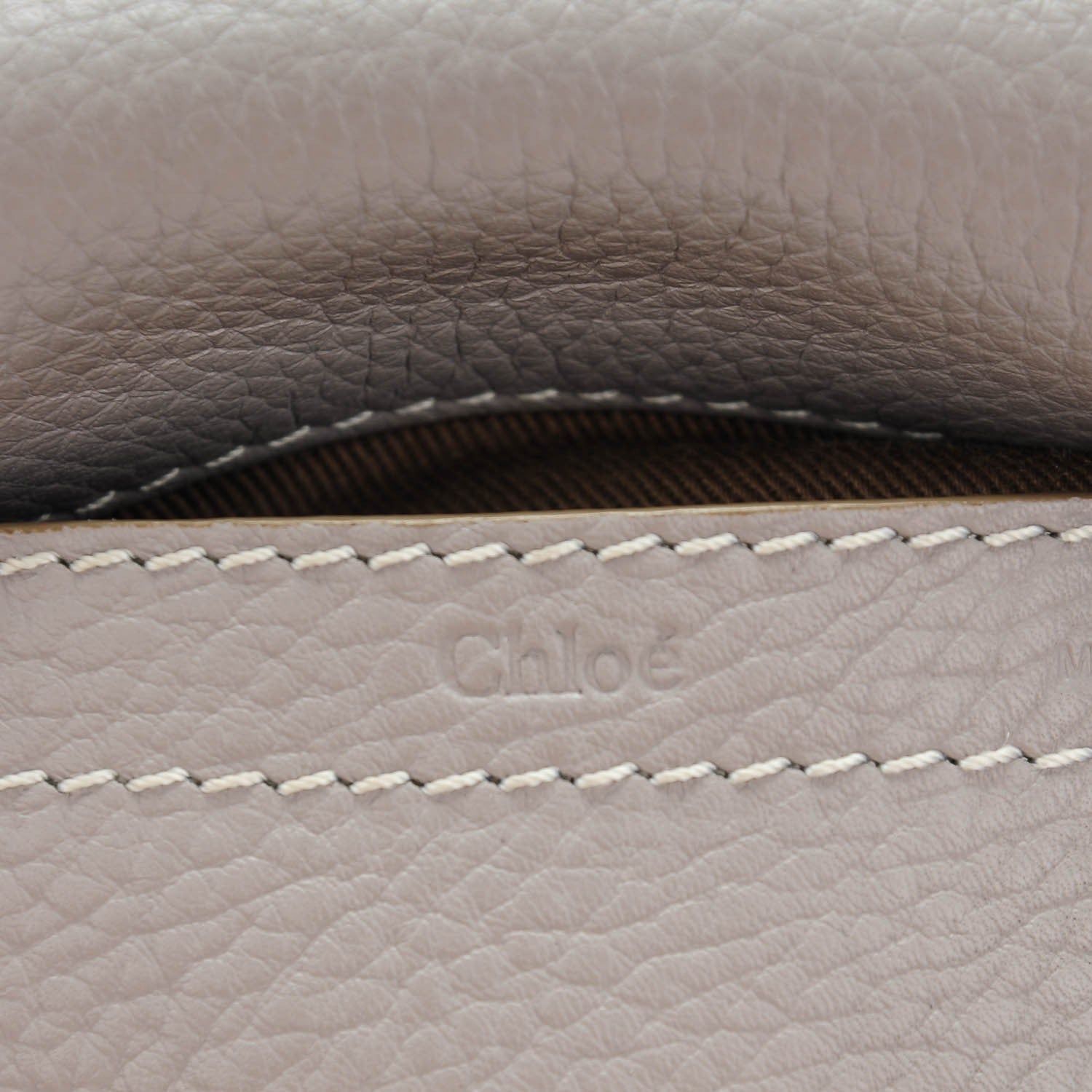 Chloe Calfskin Mini Marcie Round Crossbody Bag Cashmere Grey 6 of 9