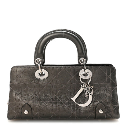 Christian Dior Metallic Calfskin Cannage Stitched Small East West Lady Dior Bronze 1 of 10