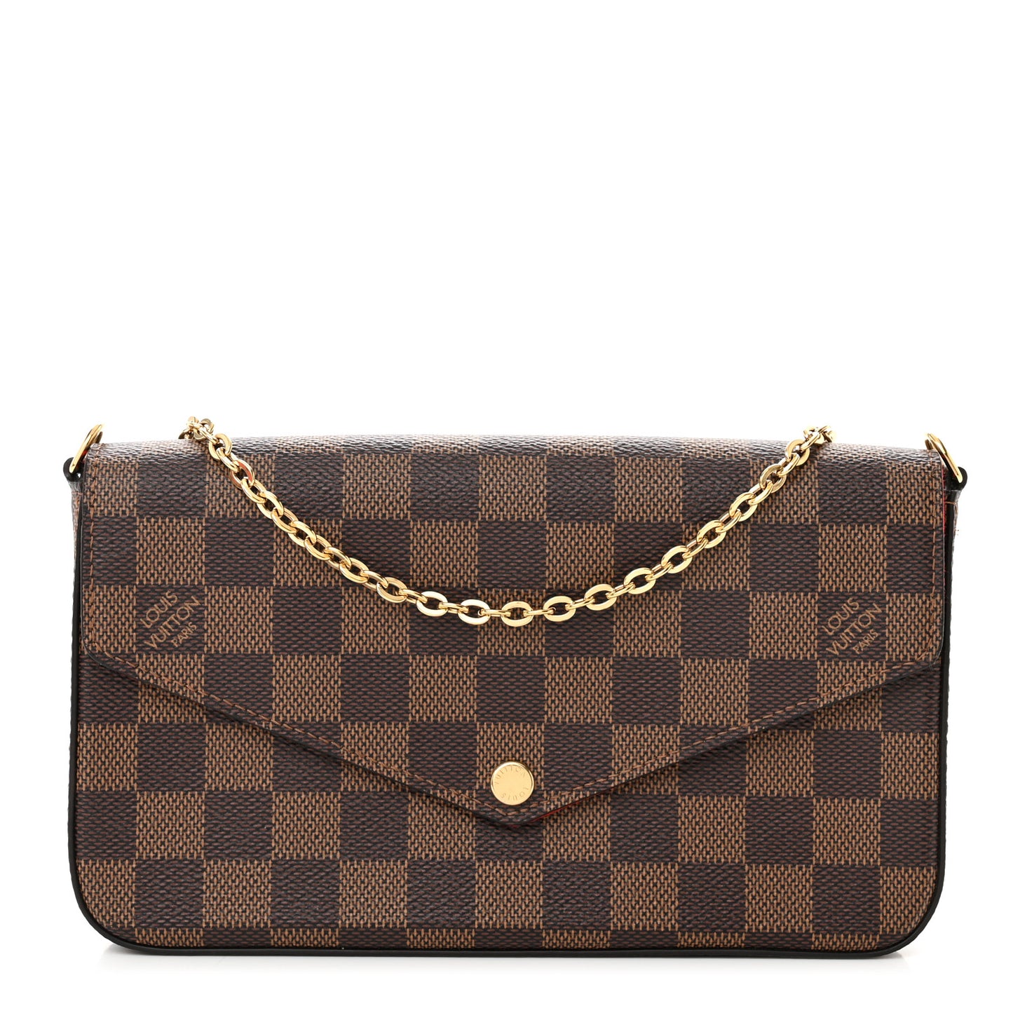 Damier Ebene Pochette Felicie Chain Wallet