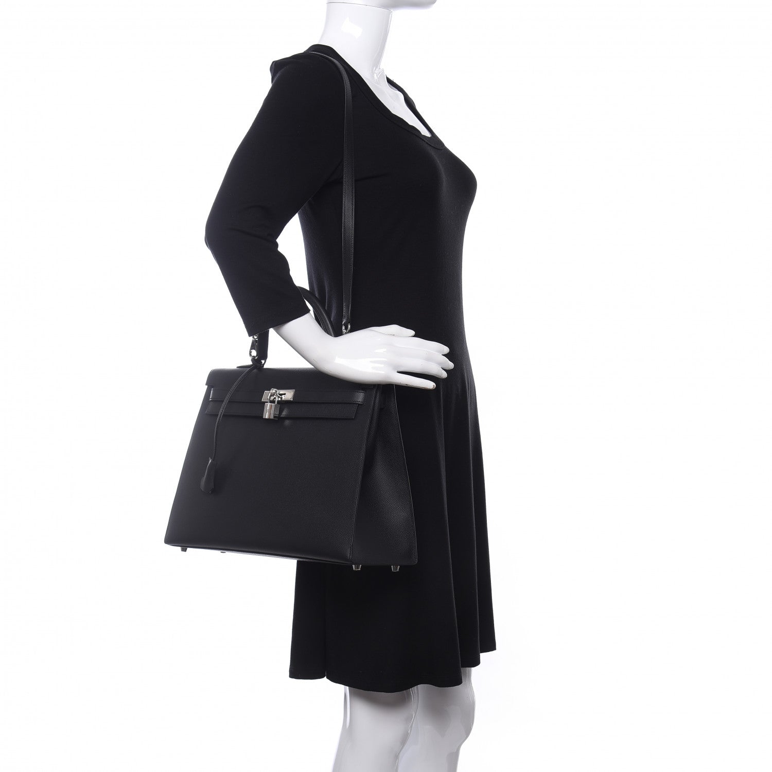 Hermes Epsom Kelly Sellier 35 Black 2 of 43