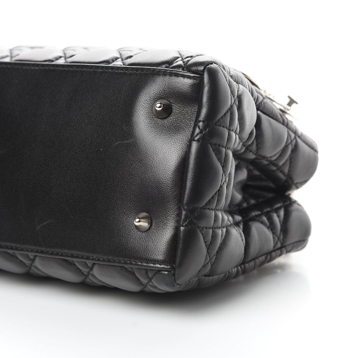 Lambskin Cannage Lady Dior Shoulder Bag Black