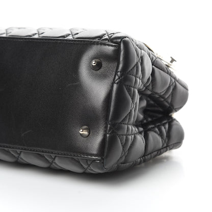 Christian Dior Lambskin Cannage Lady Dior Shoulder Bag Black 10 of 16