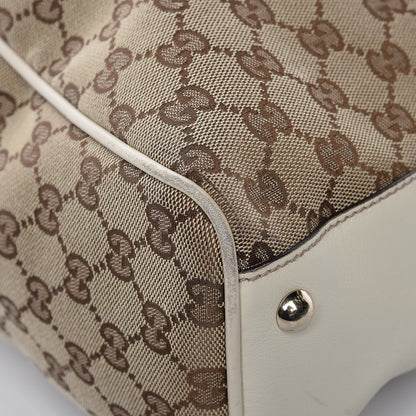 Gucci Monogram Peggy Braided Tote Off White 9 of 19