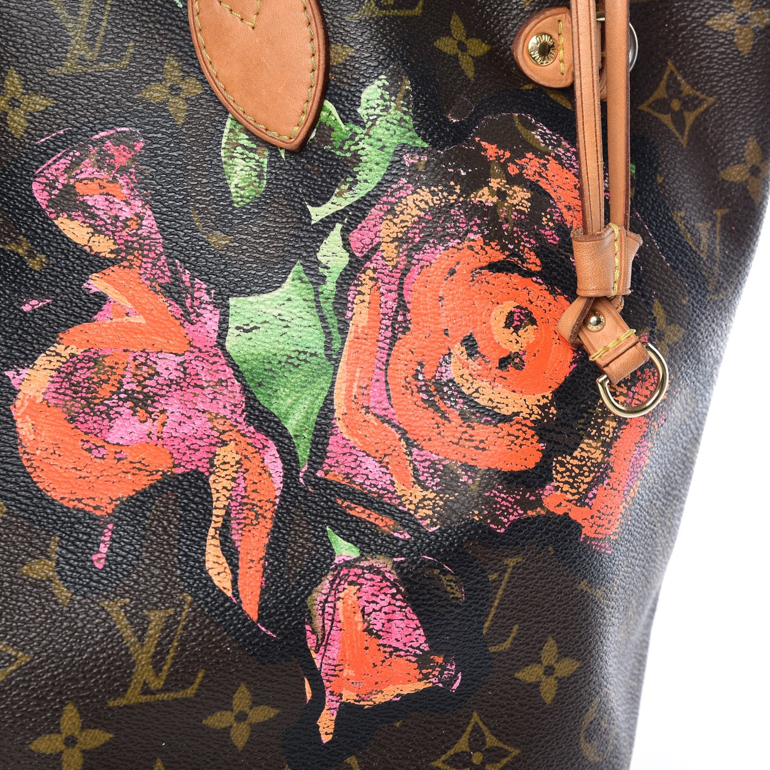 Louis Vuitton Monogram Roses Neverfull MM 28 of 37