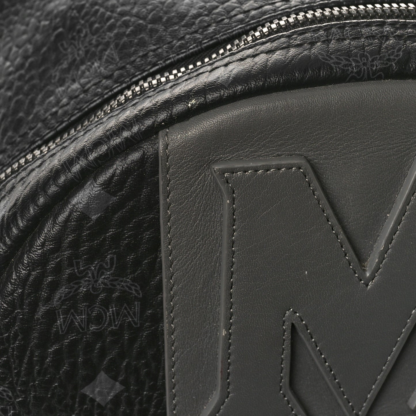 Visetos Medium Stark Logo Stripe Backpack Black