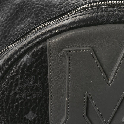 MCM Visetos Medium Stark Logo Stripe Backpack Black 11 of 13