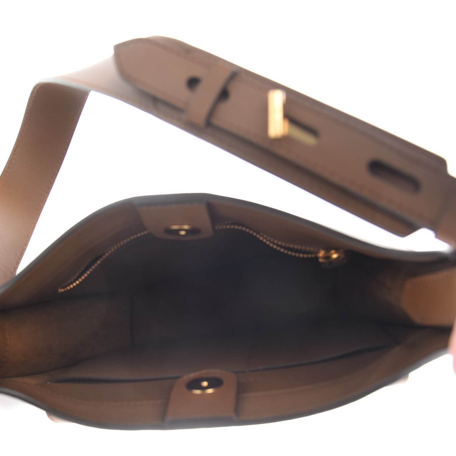 Tom Ford Calfskin T Twist Crossbody Bag Brown 4 of 12