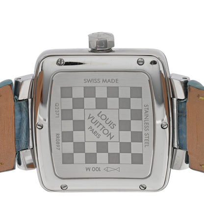 Louis Vuitton Stainless Steel Alligator 35mm Speedy Duo Jet GMT Quartz Watch Blue 4 of 4