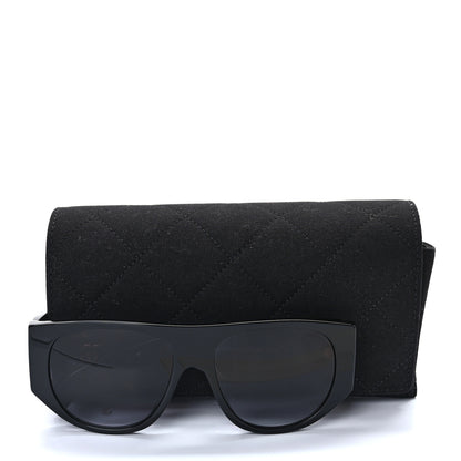 Chanel Acetate Quilted CC Pilot Sunglasses 71465A Black 8 of 8
