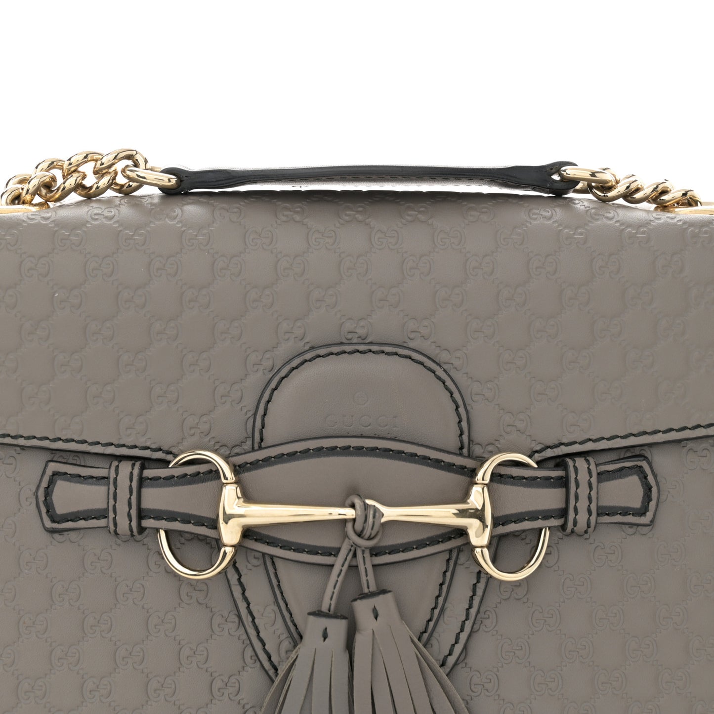 Soft Microguccissima Medium Emily Chain Shoulder Bag Loess