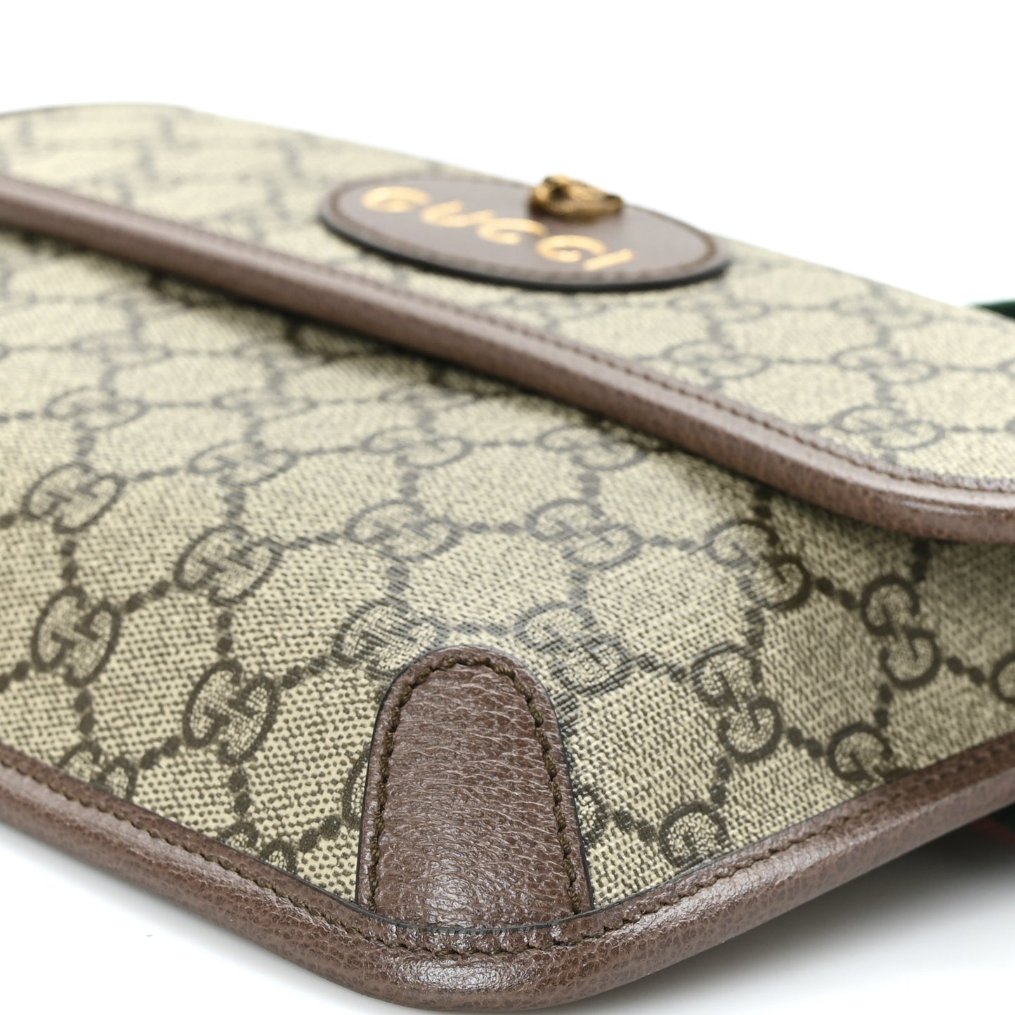 GG Supreme Monogram Neo Vintage Web Belt Bag Brown