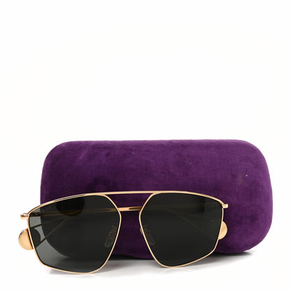 Gucci Square Frame GG0437SA Sunglasses Gold 7 of 7