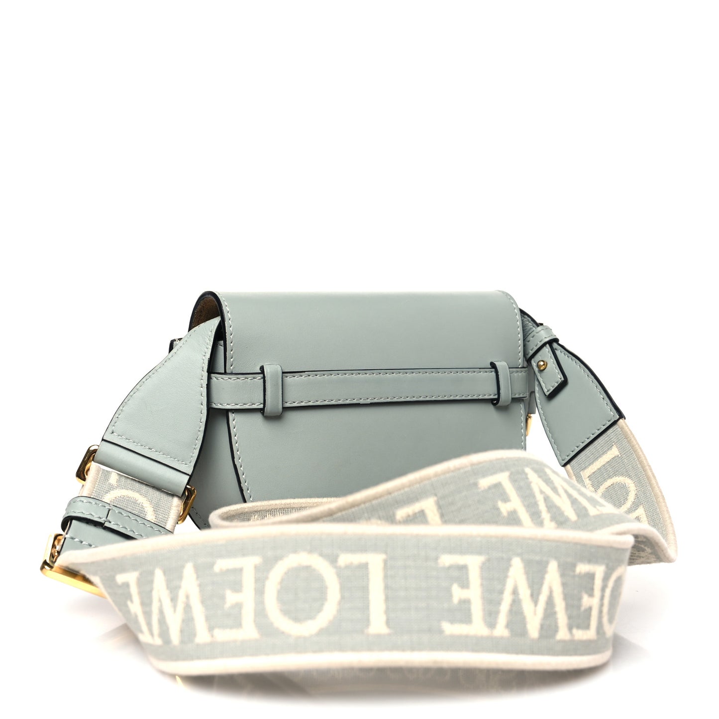 Calfskin Jacquard Mini Gate Dual Bag Ash Grey