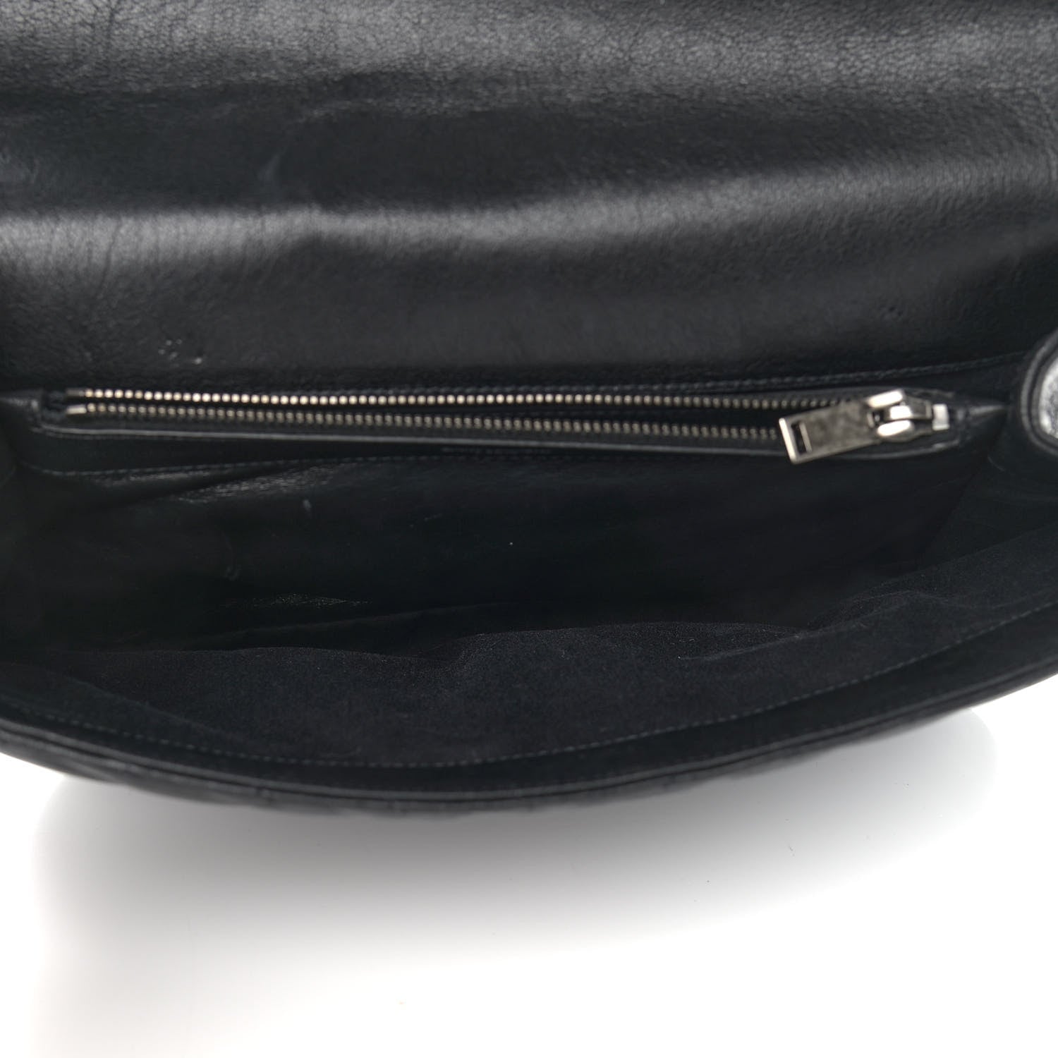 Saint Laurent Sheepskin Matelasse Chevron Monogram Large College Satchel Black 5 of 14