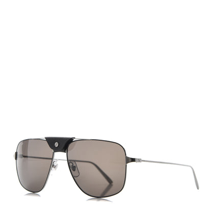 Cartier Ruthenium Santos De Aviator Sunglasses Grey 1 of 8