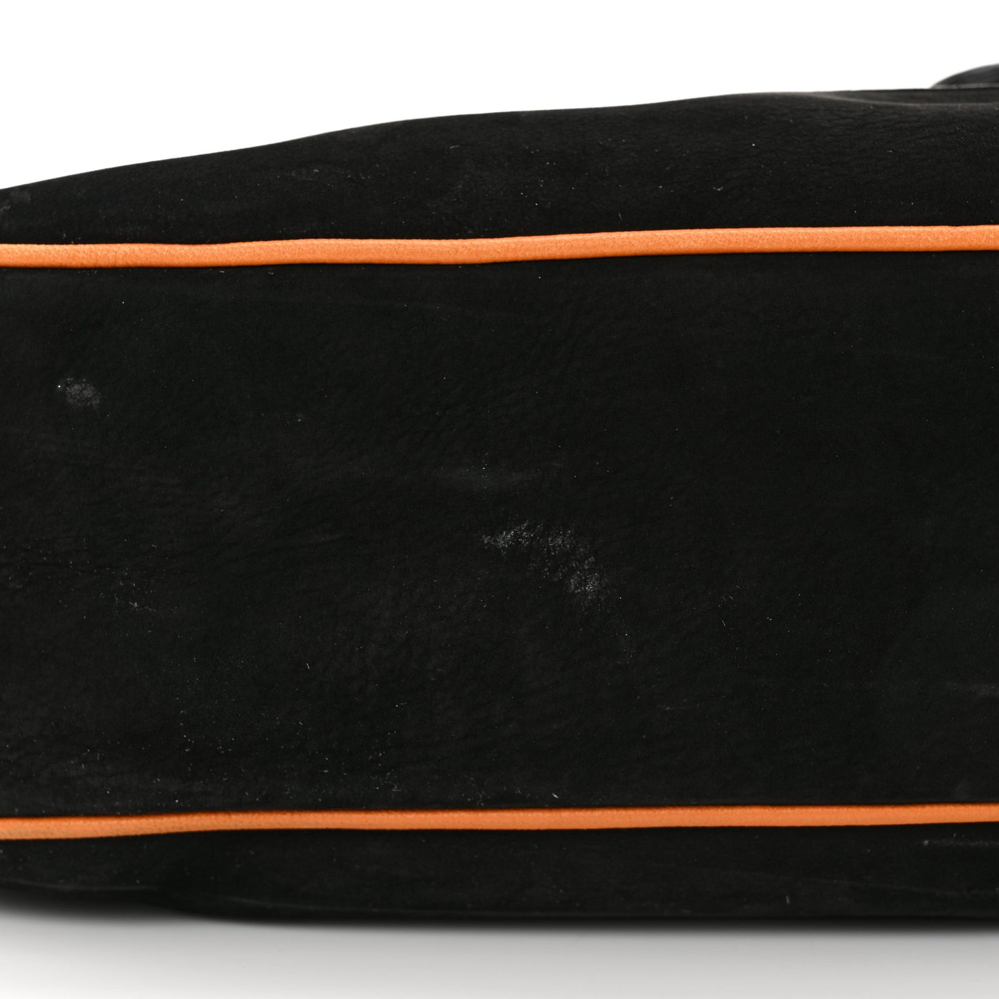 Nubuck Medium New Jackie Shoulder Bag Black Orange