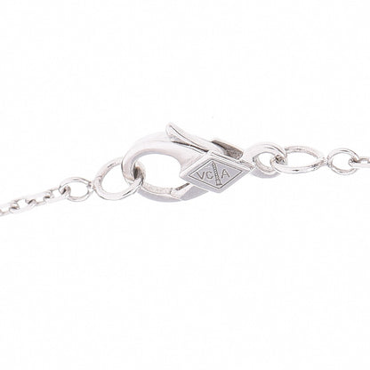 Van Cleef & Arpels 18K White Gold Chalcedony Vintage Alhambra Pendant Necklace 6 of 7