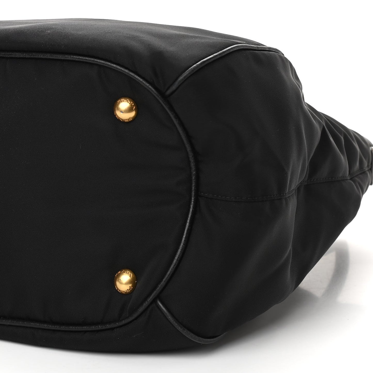 Tessuto Nylon Vitello Daino Tote Black