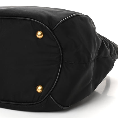 Prada Tessuto Nylon Vitello Daino Tote Black 8 of 8