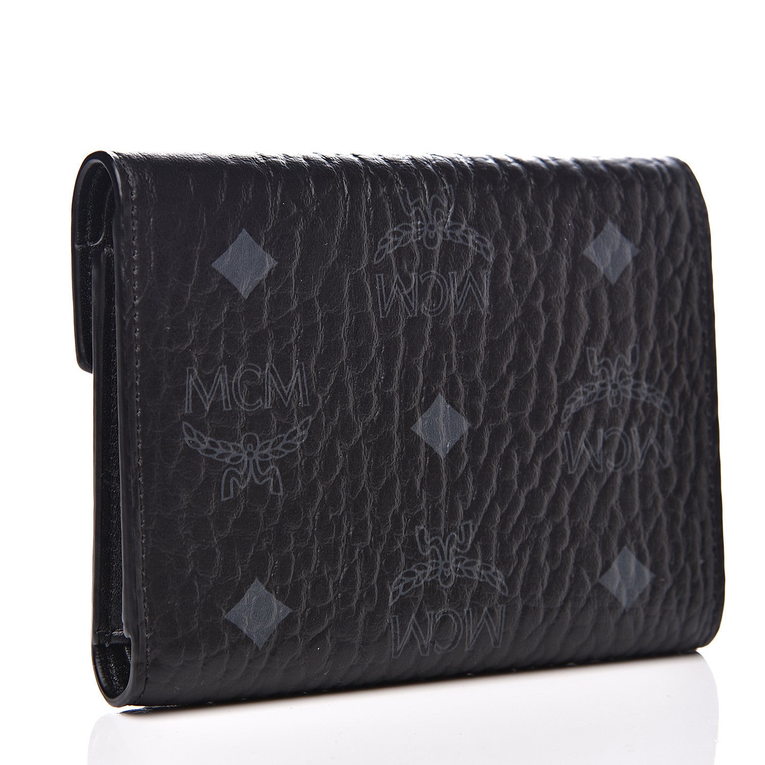 MCM Visetos Compact Wallet Black 2 of 6