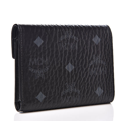 MCM Visetos Compact Wallet Black 2 of 6