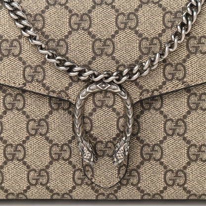 Gucci GG Supreme Monogram Mini Dionysus Chain Wallet Beige Taupe 8 of 10