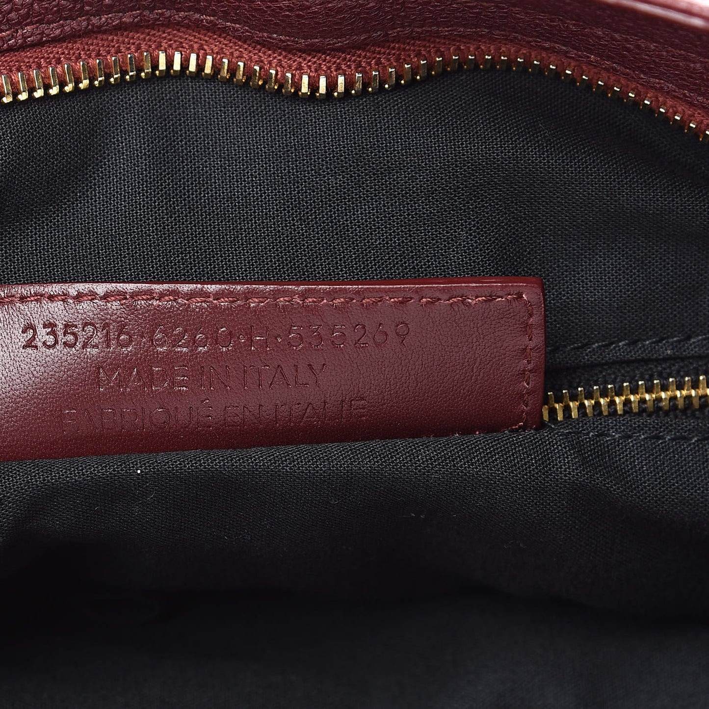 Chevre Gold Metallic Edge Hardware Velo Bordeaux